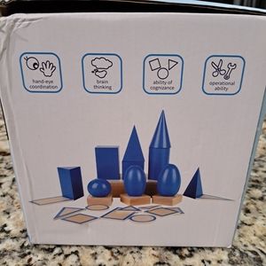 Wooden Montessori 3D Shapes Geometric Solids
